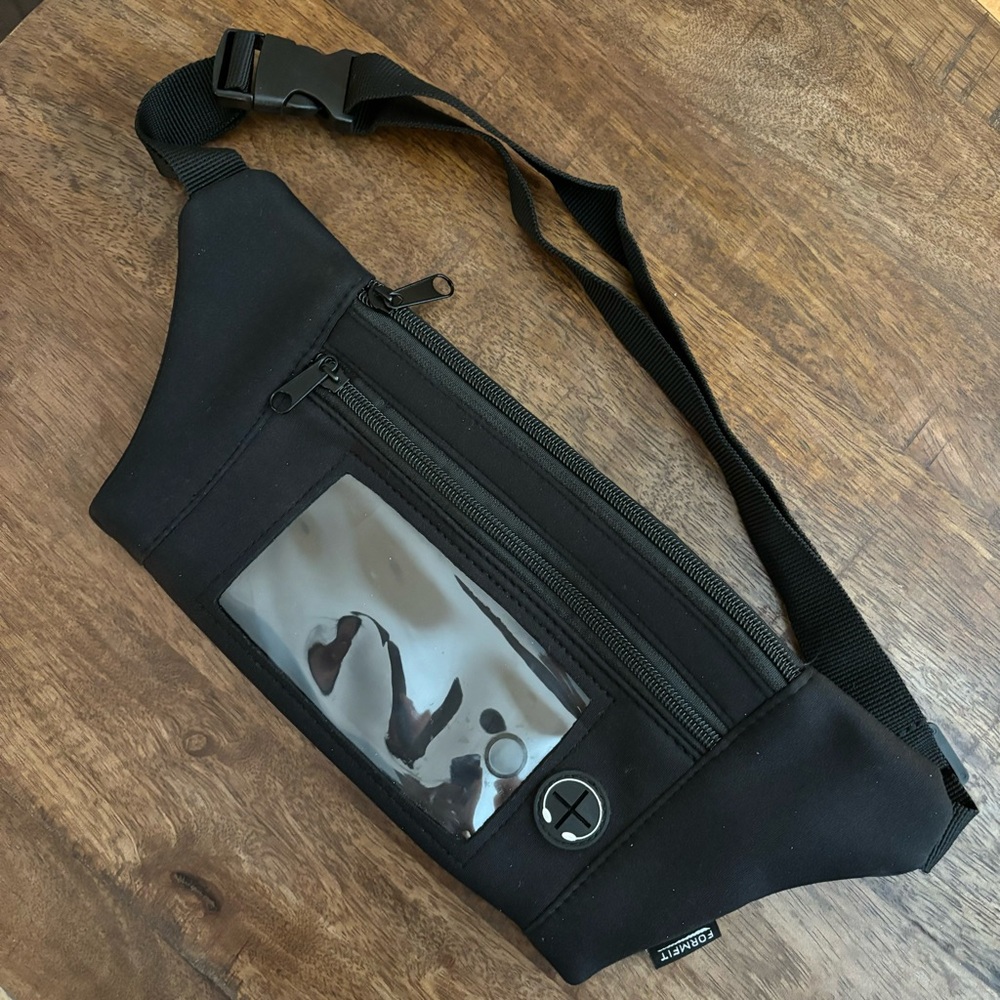 Cross Body Bag | Scuba Material | Black
